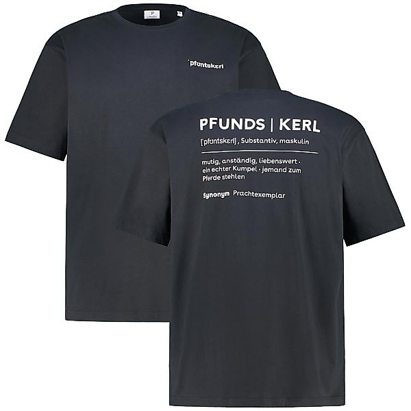 Pfundskerl T-Shirt mit Print auf Vorder- und Rückseite Farbe schwarz Größe: günstig online kaufen