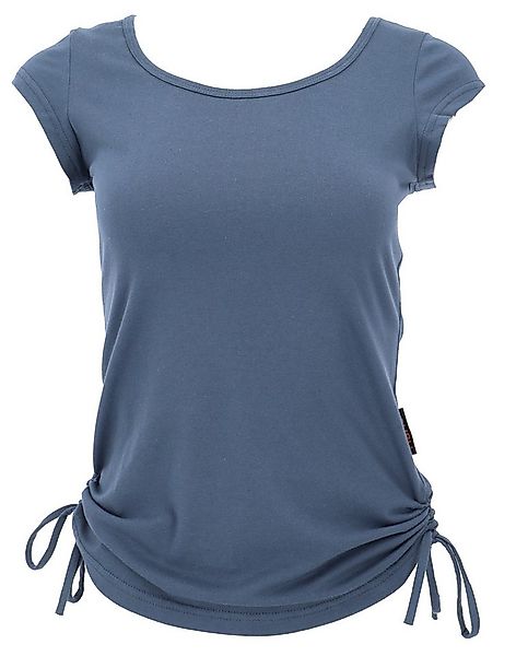Guru-Shop T-Shirt Yoga T-Shirt aus Bio-Baumwolle - taubenblau alternative B günstig online kaufen