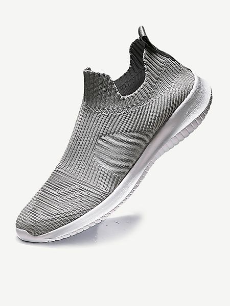 Herren Strickstoff Atmungsaktiv Slip On Soft Sportlaufschuhe günstig online kaufen