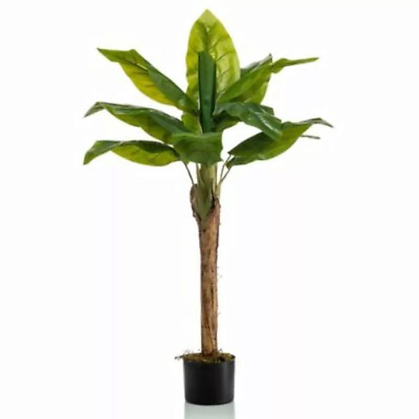 Emerald Künstlicher Bananenbaum 110 cm Grün Kunstpflanze grün günstig online kaufen