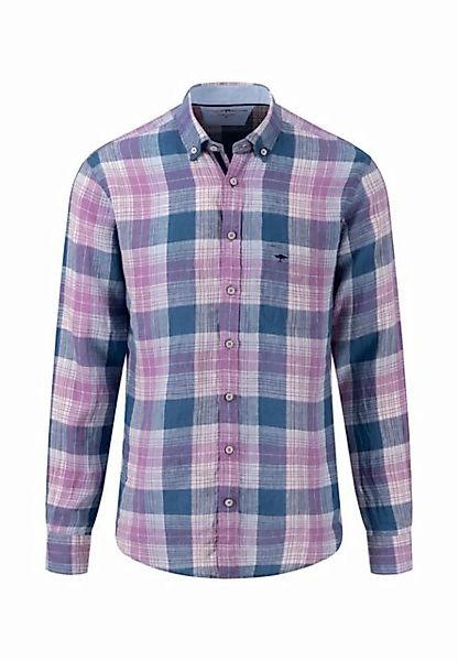 FYNCH-HATTON Leinenhemd Button-Down-Hemd mit modernem Karomuster günstig online kaufen