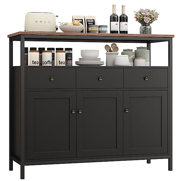 Homfa Sideboard Küchenschrank, mit 3 Schubladen günstig online kaufen