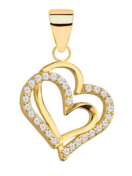 Goldene Hufeisen Kettenanhänger Kettenanhänger Gold Herz 925 18K vergoldet günstig online kaufen