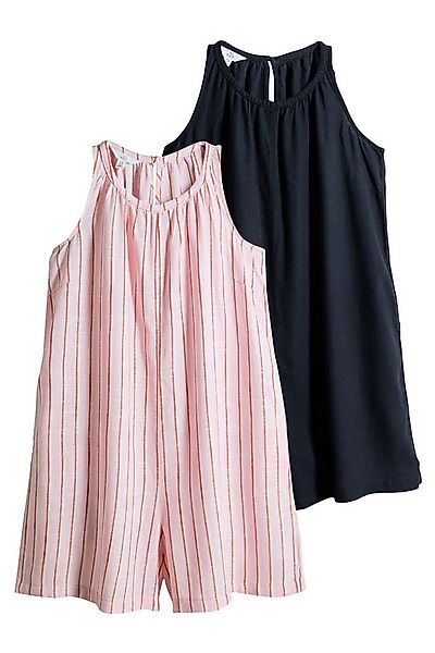 The Set Playsuit 2er-Pack The Set ausgestellte Playsuits mit Leinen (2-tlg) günstig online kaufen