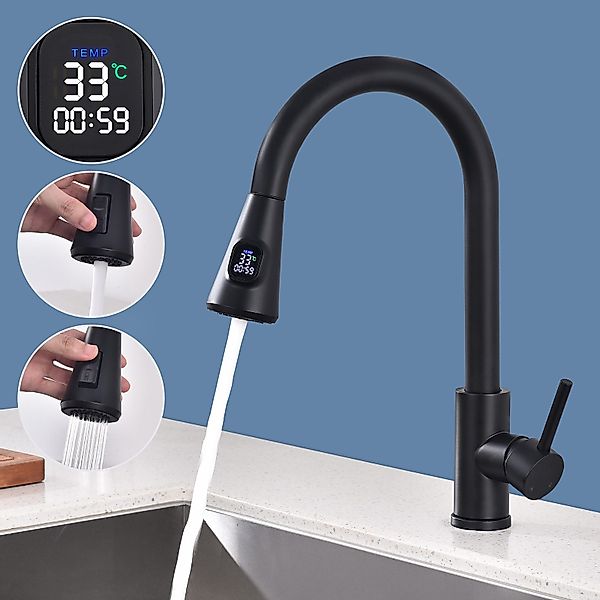 HOMELODY Küchenarmatur ausziehbar Spültischarmatur 360° Küchenarmatur günstig online kaufen