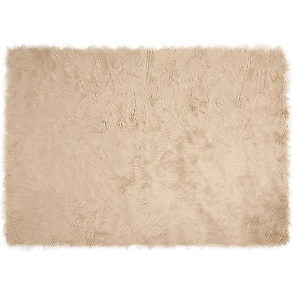 vidaXL Kunstschaffell Teppich Tafalla Beige 140 x 200 cm Polyester 42021483 günstig online kaufen