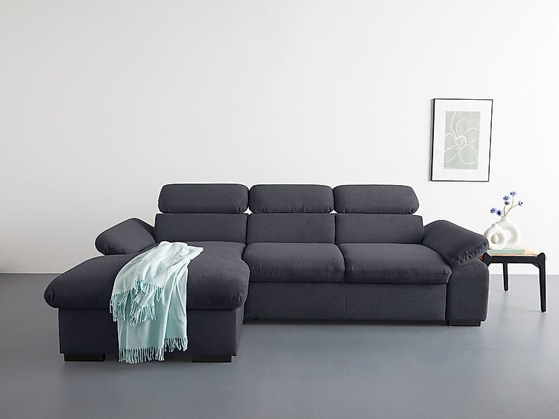 COTTA Ecksofa "Lola L-Form mit Kopfteilfunktion & Hocker" wahlweise mit Bet günstig online kaufen