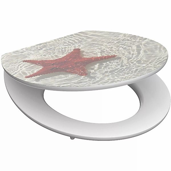 Schütte WC-Sitz Red Starfish Holzkern mit Absenkautomatik günstig online kaufen