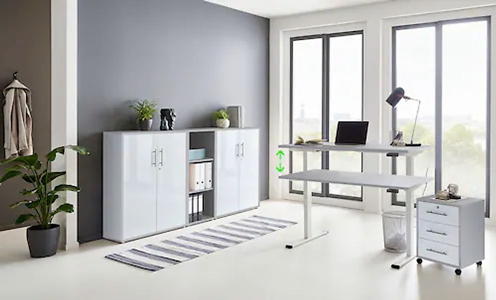 BMG Möbel Büromöbel-Set »Tabor«, (Set, 5 tlg.), mit elektrisch höhenverstel günstig online kaufen