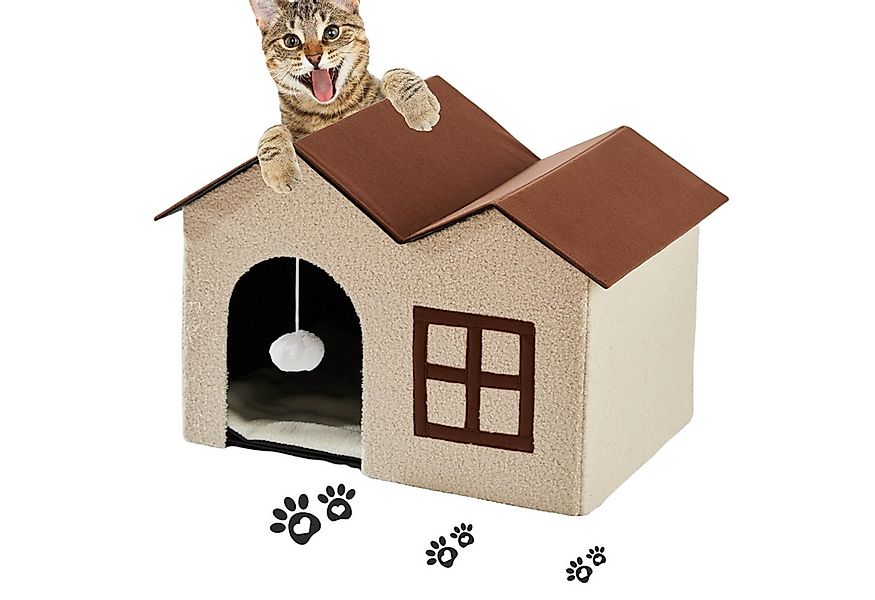 Zedelmaier Tierhaus Katzenhöhle, Katzenhaus,Katzenbetten, mit Spielball, Ab günstig online kaufen