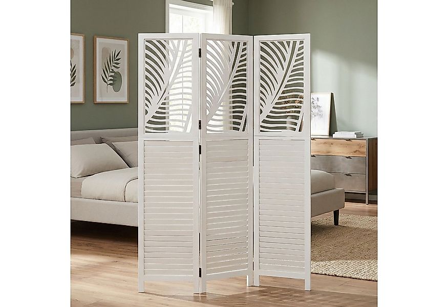 Homestyle4u Paravent Raumteiler Raumtrenner Sichtschutz Weiß Indoor Holz Wo günstig online kaufen