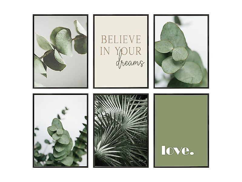 Wackadoo Living Bilderrahmen-Set Bilder Collage Set mit Glas für Einzelbild günstig online kaufen