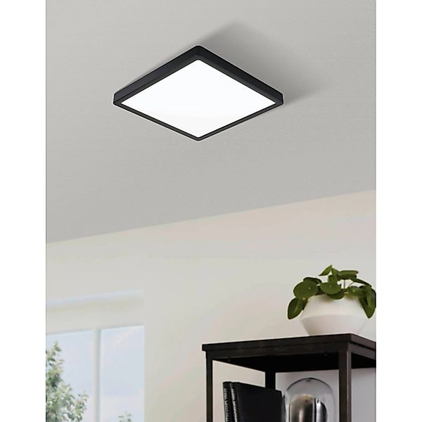Eglo LED Aufbauleuchte Fueva 5 Weiß-Schwarz eckig 17 W günstig online kaufen