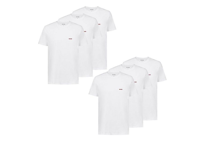 HUGO Unterziehshirt Crew-Neck T-Shirt (6-St) mit Logo-Print in charakterist günstig online kaufen