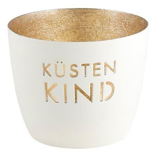 Giftcompany Windlicht Windlicht Madras Küstenkind Weiß/Gold günstig online kaufen