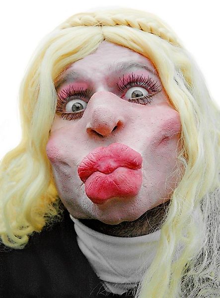 Wizardo Verkleidungsmaske Big Lips Maske Fasching Karnevalskostüm Latexmask günstig online kaufen