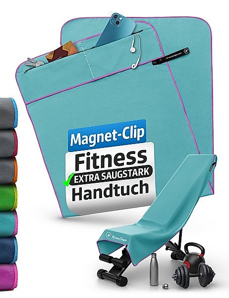 NirvanaShape Sporthandtuch Fitness-Handtuch mit Magnet-Clip, Mikrofaser Spo günstig online kaufen