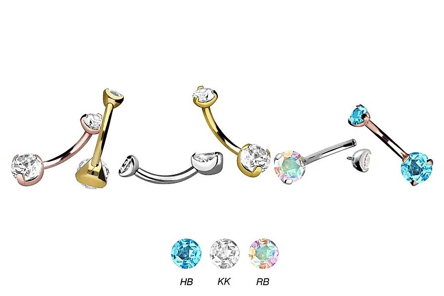 PIERCINGLINE Bauchnabelpiercing Titan Mini Bananabell mit günstig online kaufen
