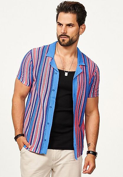 SOULSTAR Poloshirt im Cardigan Vintage Summer-Look für Herren Kurzarm Stric günstig online kaufen