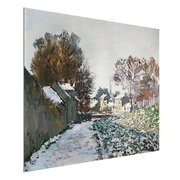 Alu-Dibond Bild Kunstdruck - Querformat 4:3 Claude Monet - Schnee bei Argen günstig online kaufen
