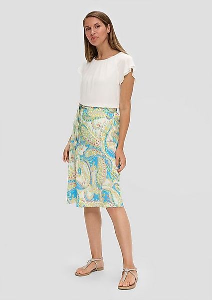 s.Oliver BLACK LABEL Minirock Viskoserock mit All-over-Print Knoten günstig online kaufen