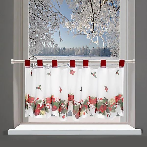 Delindo Lifestyle Gardine "Weihnachten" Schlaufen 1 Stk. tlg. mit Schlaufen günstig online kaufen