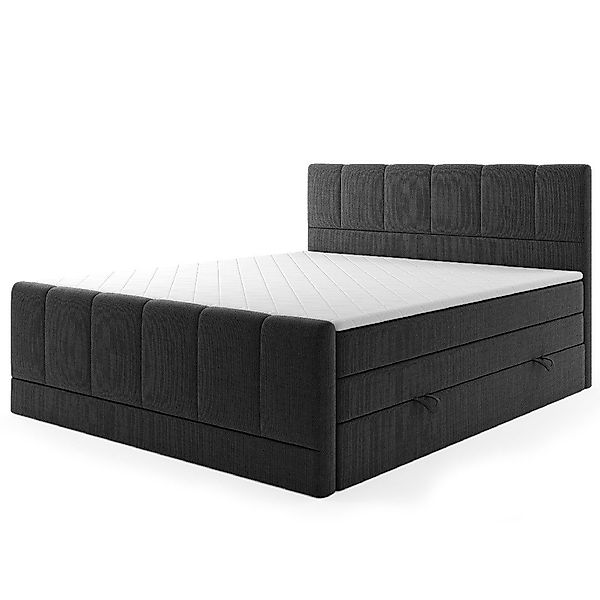 M-Punkt24 Boxspringbett Ibiza (Grau oder Schwarz, günstig online kaufen