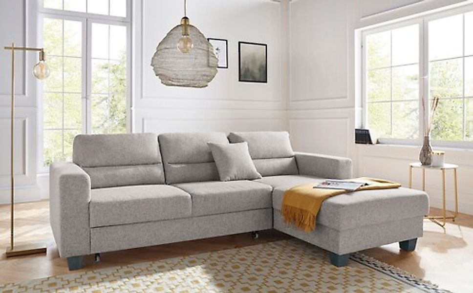 TRENDMANUFAKTUR Ecksofa »Chamber, zeitlos und modern, hoher Sitzkomfort, L- günstig online kaufen