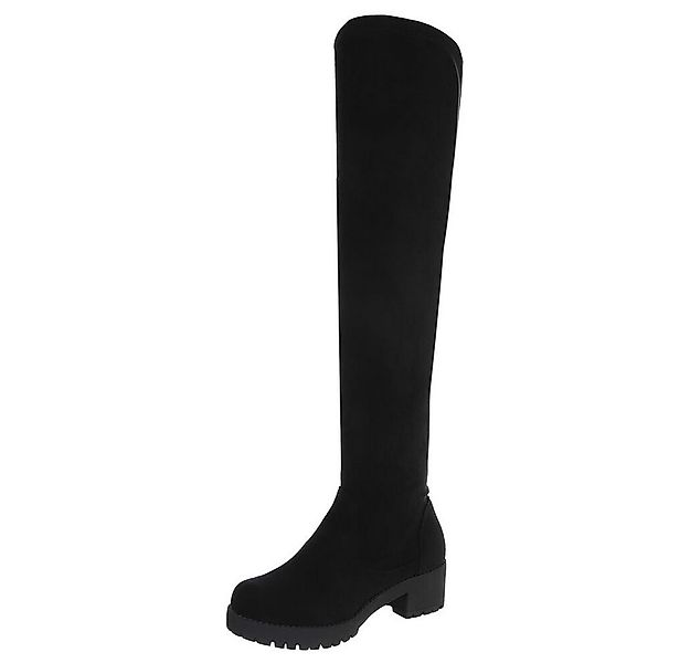 Ital-Design Elegante Overknee-Stiefel für Damen mit rutschfester Sohle Over günstig online kaufen