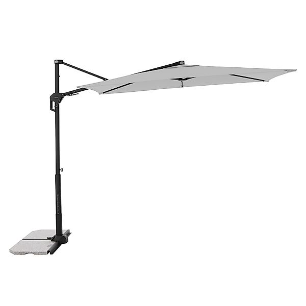 Doppler Ampelschirm 245 cmx 135 cm Hellgrau mit Dreh- & Neigungsfunktion günstig online kaufen