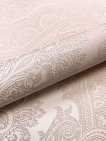 Newroom Vliestapete, Rosa Tapete Barock Leicht günstig online kaufen