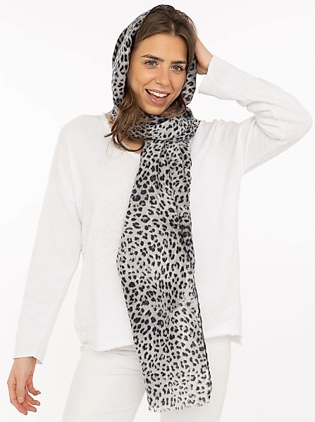 Zwillingsherz Schal ""Print Leo"" Leomuster, Fransen an den Enden günstig online kaufen