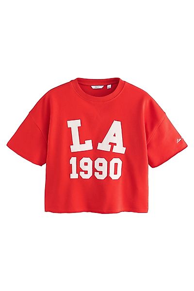 Next T-Shirt Kurzärmliges Rundhals-Sweatshirt mit LA-Grafik günstig online kaufen