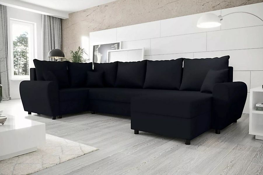 99rooms Wohnlandschaft Haven, U-Form, Eckcouch, Sofa, Sitzkomfort, mit Bett günstig online kaufen