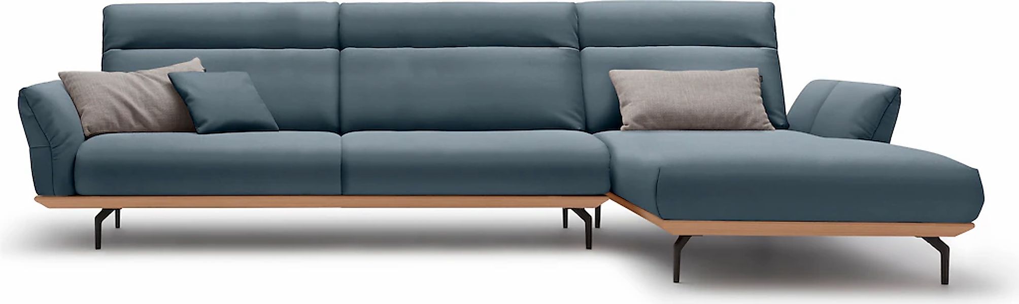 Creation BY ROLF BENZ Ecksofa "CR.460" Sockel in Eiche, Winkelfüße in Umbra günstig online kaufen