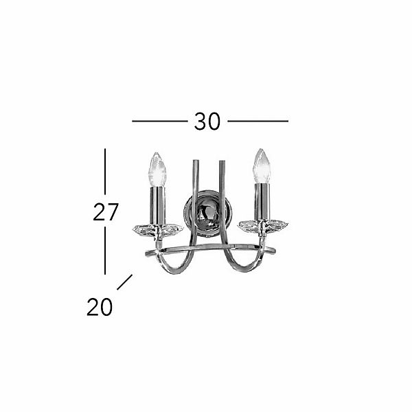 KOLARZ Imperial Wandleuchte, messing, zweiflammig günstig online kaufen