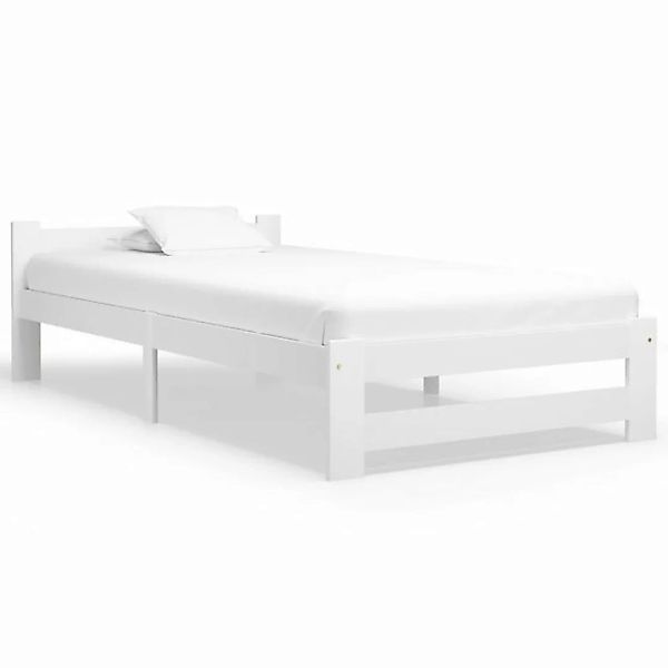 furnicato Bett Massivholzbett Weiß Kiefer 90x200 cm günstig online kaufen