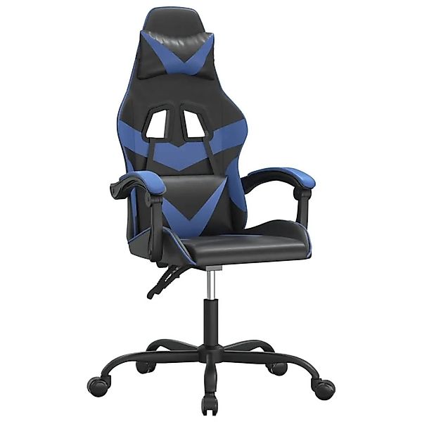 vidaXL Gaming-Stuhl Drehbar Schwarz und Blau Kunstleder 349543 günstig online kaufen