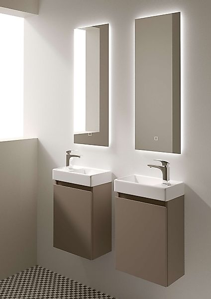 welltime Waschtisch "Mini, Badmöbel, Waschtischunterschrank inkl. Waschbeck günstig online kaufen