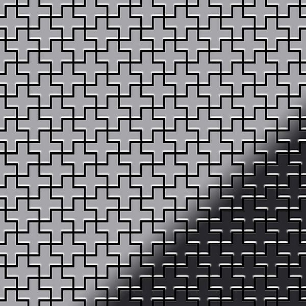 ALLOY Mosaik Fliese Massiv Metall Edelstahl Marine Hochglanz Grau Swiss Cro günstig online kaufen
