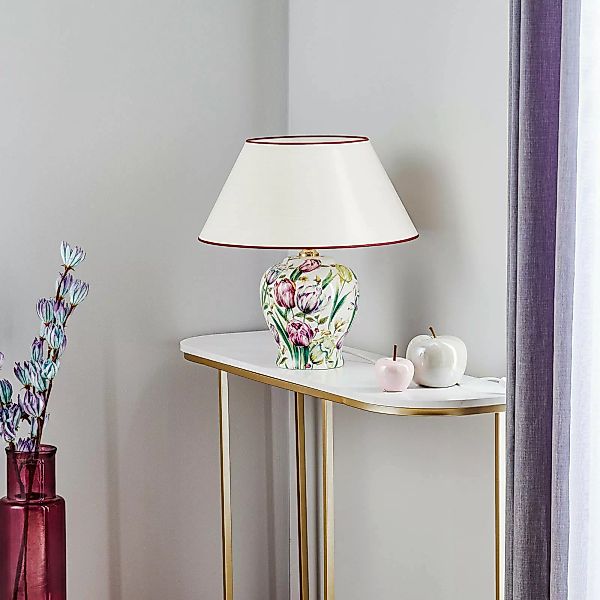 Menzel Living - Tischleuchte mit floralem Fuß günstig online kaufen