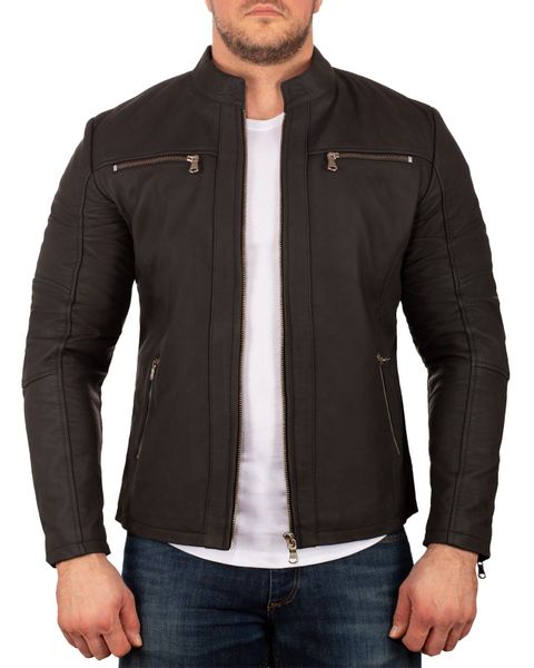 Reichstadt Lederjacke Herren Regular Fit Bikerjacke günstig online kaufen
