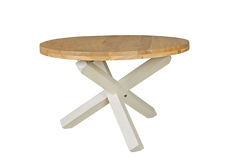 FINEBUY Esstisch SuVa6335_1 (Rund Ø 120 cm x 75 cm Akazie Massivholz Modern günstig online kaufen