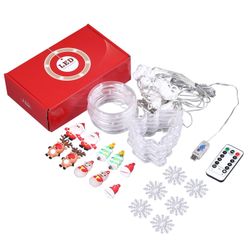 Rosnek LED-Lichtervorhang 3M 100LEDs, 8 Modi, günstig online kaufen