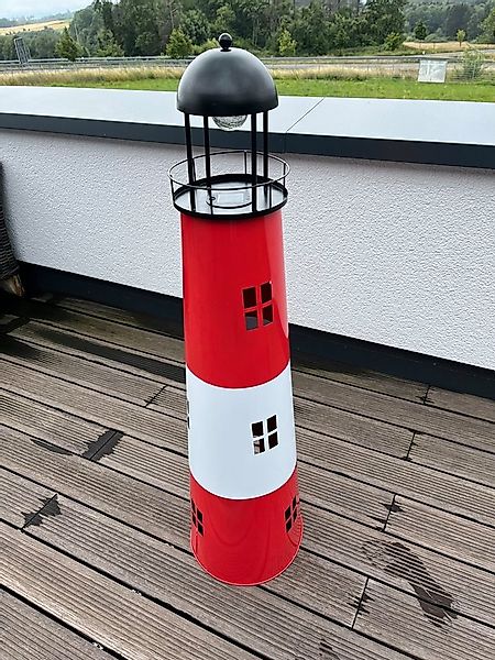 Jürgen Westerholt GmbH Gartenfigur Solar Leuchtturm Metall - Höhe: 121 cm günstig online kaufen