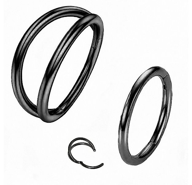 Taffstyle Nasenpiercing 2er Set Septum Piercing Helix Daith Ohr Doppel Ring günstig online kaufen