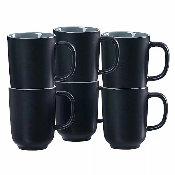 Ritzenhoff & Breker Jasper Kaffeebecher 285 ml 6er Set Schwarz günstig online kaufen