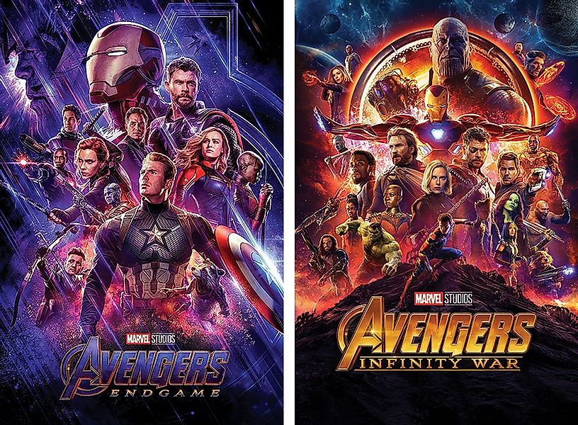 MARVEL Poster Avengers Poster 2erSet Infinity War & Endgame 61 x 91,5 cm günstig online kaufen
