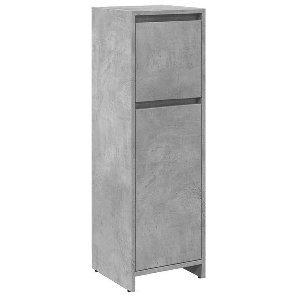 vidaXL Badezimmer-Set Badezimmerschrank Betongrau 30x30x95 cm günstig online kaufen