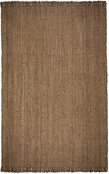 FLAIR RUGS Teppich "Jute Boucle" rechteckig 7 mm Höhe aus 100% Jute, mit Fr günstig online kaufen